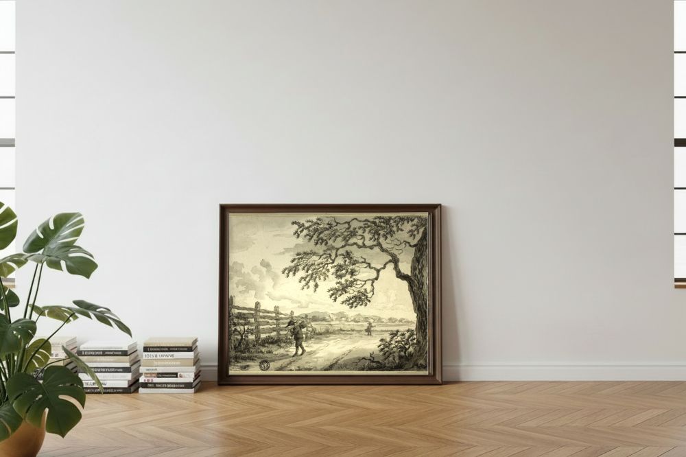 Framed room mockup - leaning