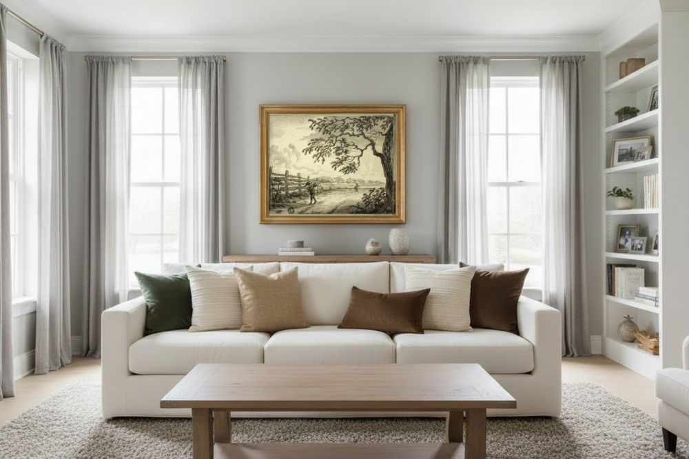 Framed room mockup - gold