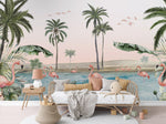 Flamingo Oasis Wallpaper Mural