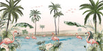 Flamingo Oasis Wallpaper Mural