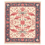 The Flamingo Reverie Hand Knotted Area Rug showcases an elegant vintage design featuring vibrant flamingos and floral patterns. Perfect for adding a touch of sophistication to your living room, this wool rug combines artistry and quality craftsmanship, making it an ideal choice for living room area rugs.