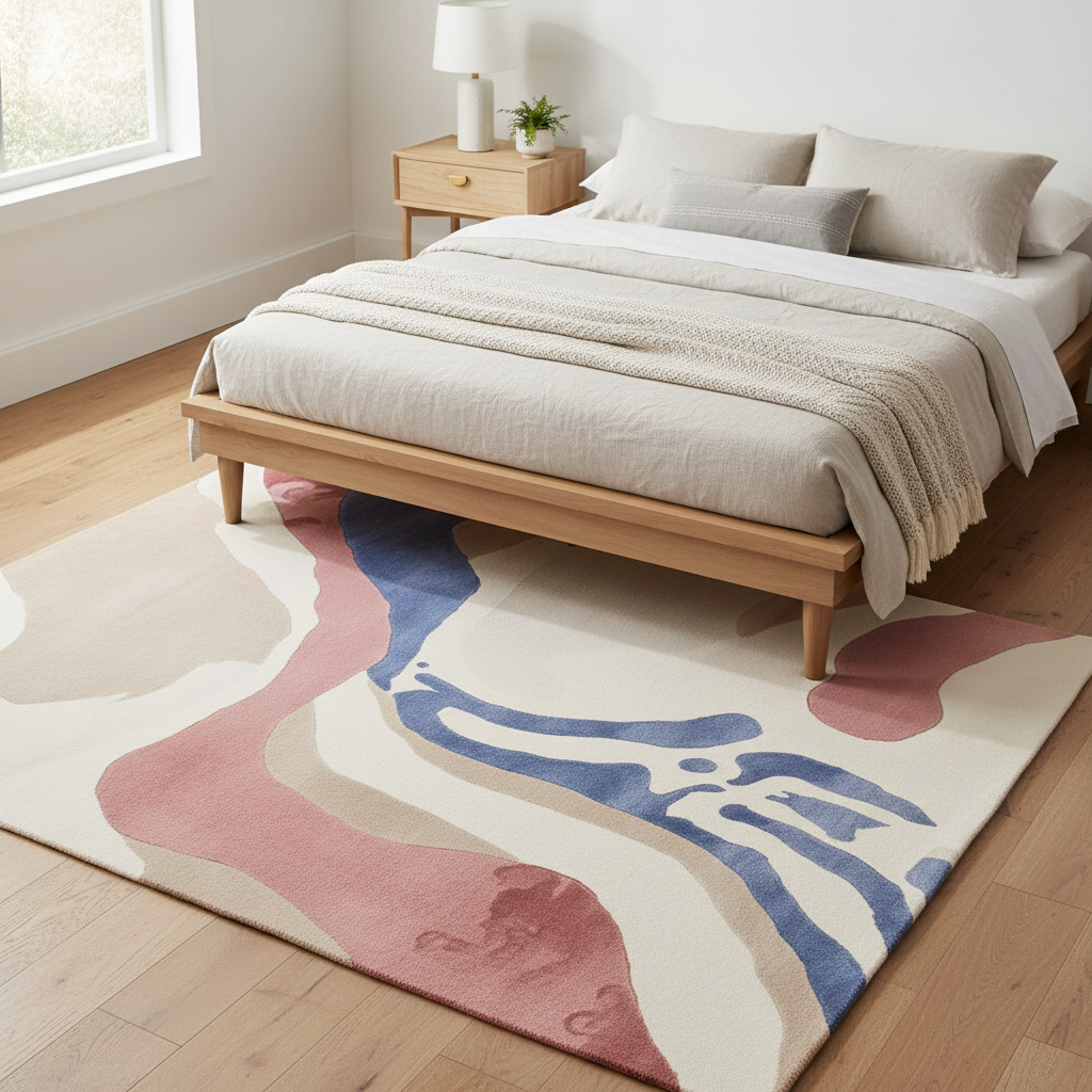 Floating Form Echo Hand Tufted Rug