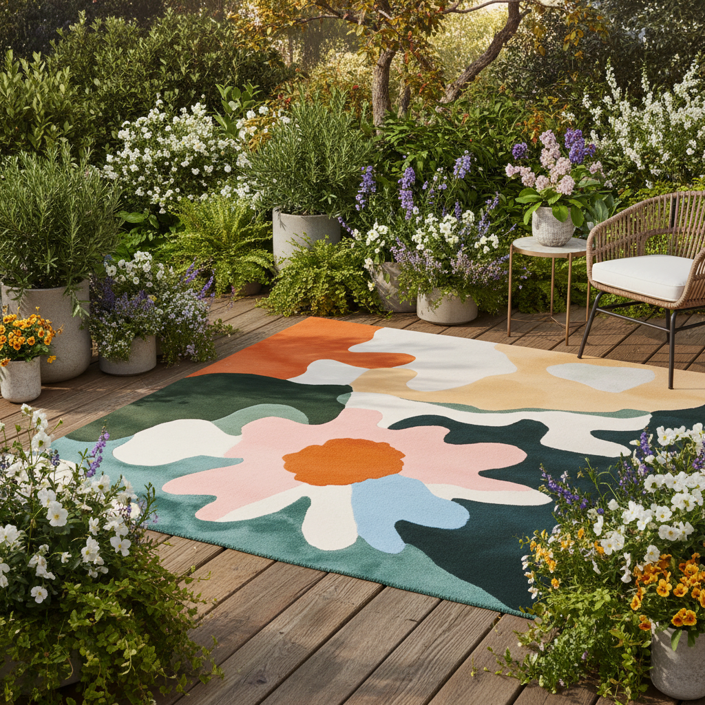 Flora Cloud Dance Hand Tufted Rug
