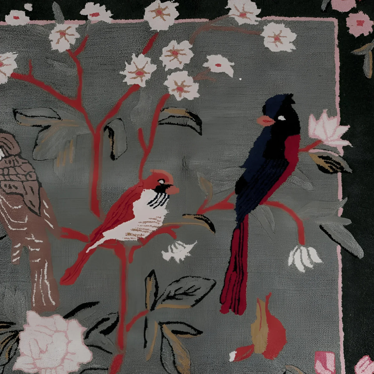 Flora & Fauna Square Hand Tufted Wool Rug 6' x 6' - MAIA HOMES