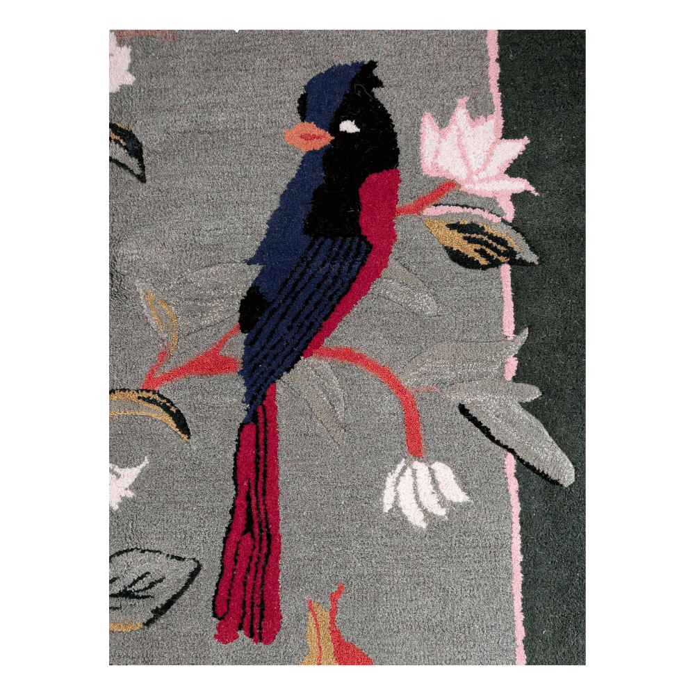 Flora & Fauna Square Hand Tufted Wool Rug 6' x 6'