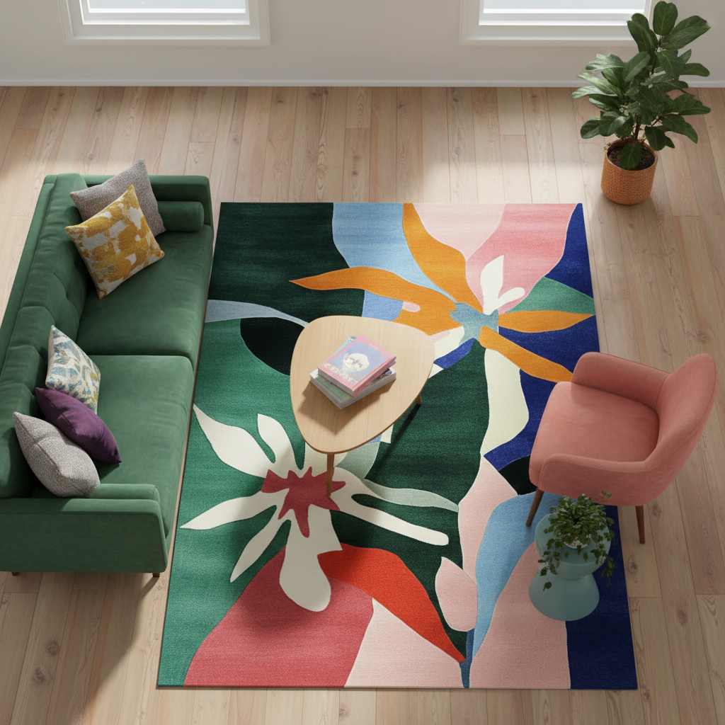 Flora Flutter Hand Tufted Rug 8 x 10 ft