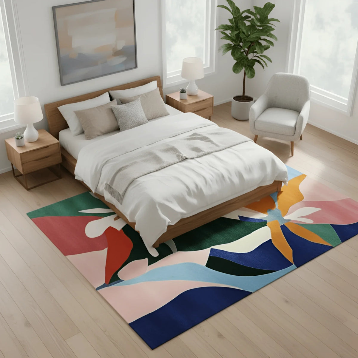 Flora Flutter Hand Tufted Rug 8 x 10 ft - MAIA HOMES