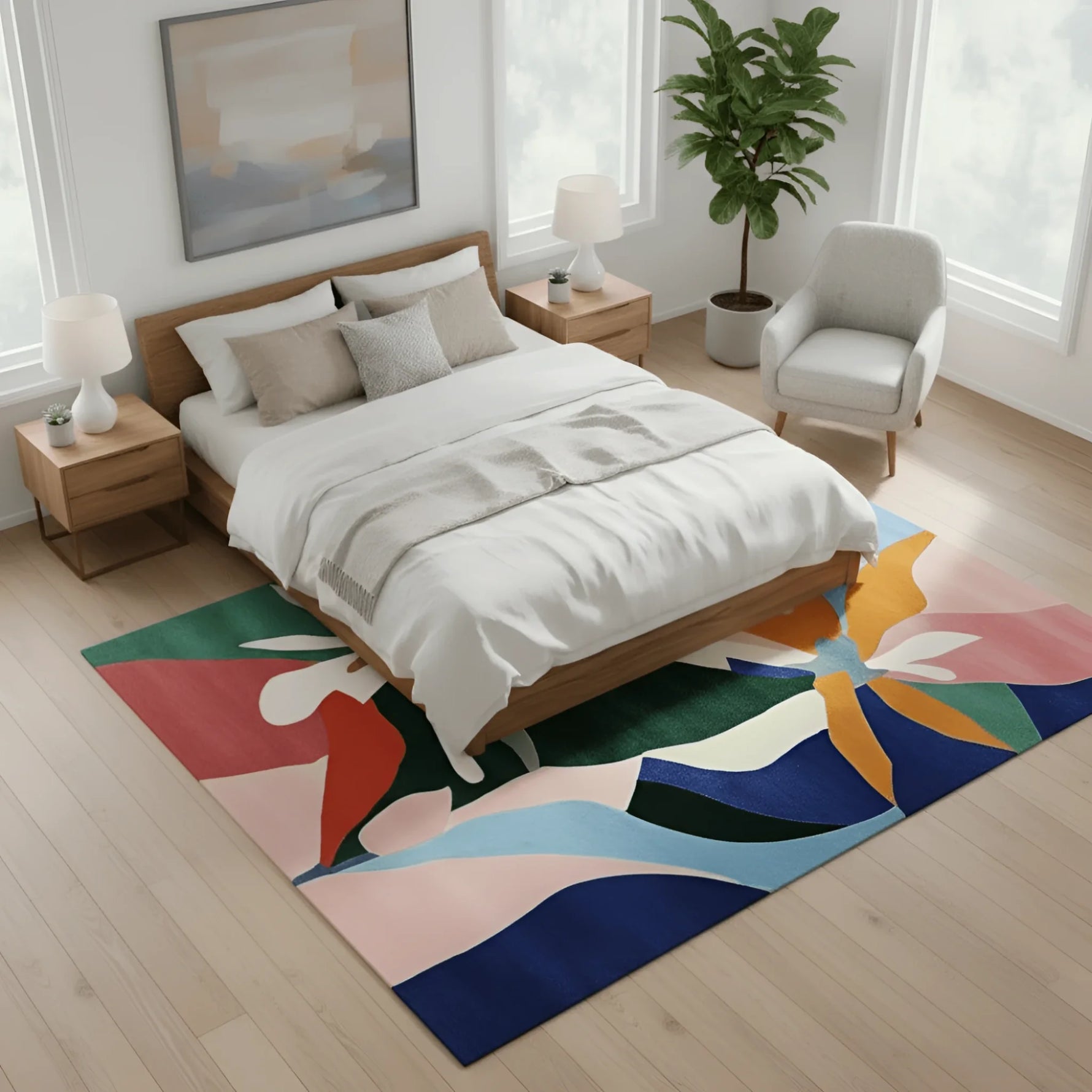 Flora Flutter Hand Tufted Rug 8 x 10 ft - MAIA HOMES