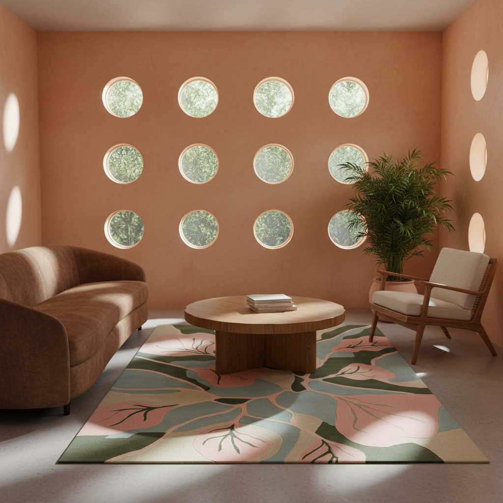 Floral Distortion Theory Hand Tufted Rug