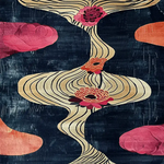 Vibrant Floral Drift Hand Tufted Area Rug showcasing an abstract design with bold colors and floral patterns. Perfect for living rooms and offices, this contemporary square area rug adds a touch of elegance to any space. Ideal for those seeking an 8x10 wool rug with a modern twist.
