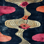Vibrant Floral Drift Hand Tufted Area Rug showcasing an abstract design with bold colors and floral patterns. Perfect for living rooms and offices, this contemporary square area rug adds a touch of elegance to any space. Ideal for those seeking an 8x10 wool rug with a modern twist.
