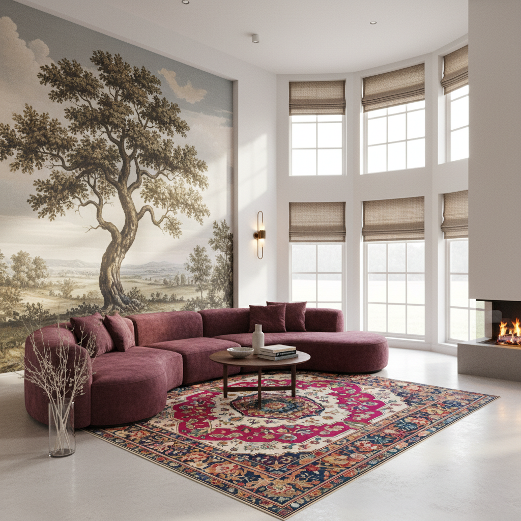 Floral Fiesta Hand Knotted Area Rug
