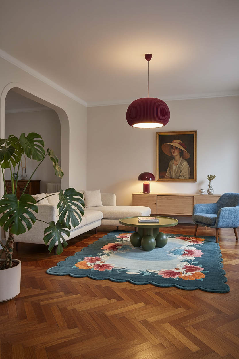 Floral Harmony Hand Tufted Wool Rug