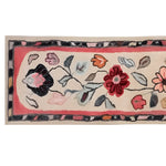 Floral Haven Hand Tufted Wool Runner Rug featuring vibrant flowers and leaves against a soft cream background, perfect for kitchen, hallway, or bathroom, adding a touch of elegance to any space.