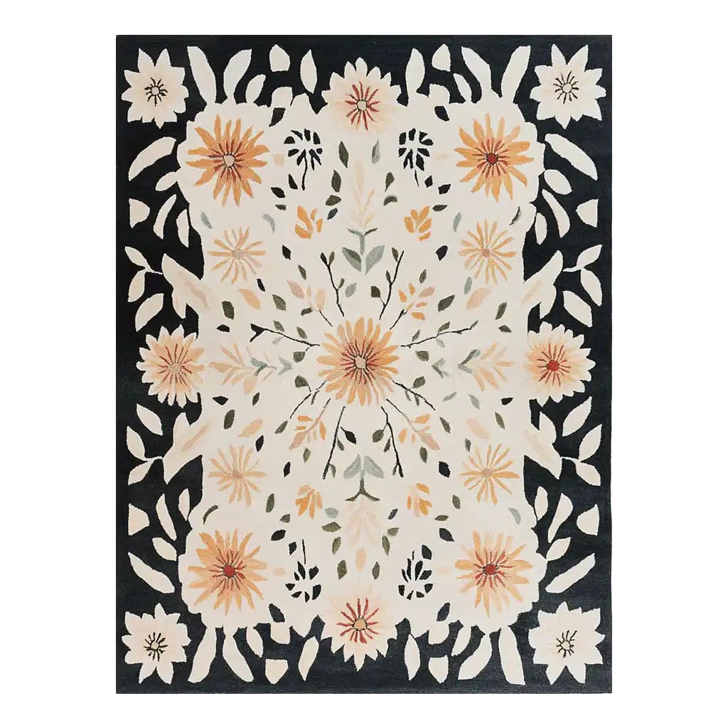 The Florentine Blossom Cascade Hand Tufted Wool Rug is a beautifully designed area rug featuring a delicate floral pattern. Perfect for adding elegance to any living room, this wool rug showcases vibrant blossoms with intricate details, offering a touch of nature-inspired charm to your space.