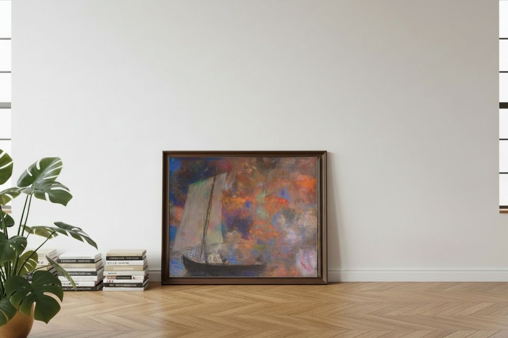 Framed room mockup - leaning
