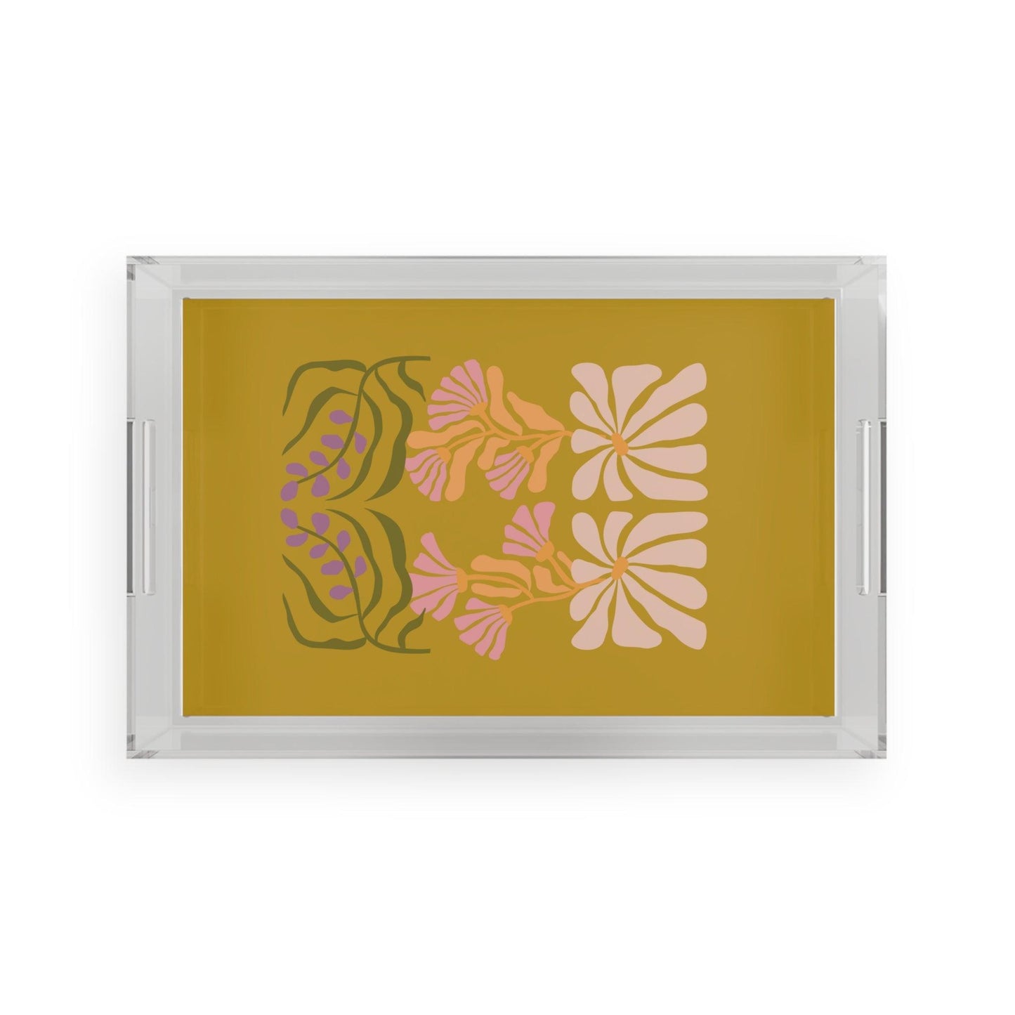 Flower Power Acrylic Serving Tray - MAIA HOMES