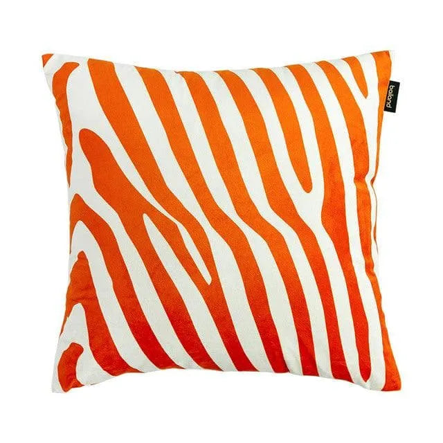 Flying Angelic Wing Tiger Embroidered Throw Pillow Cover Red Tiger Stripe