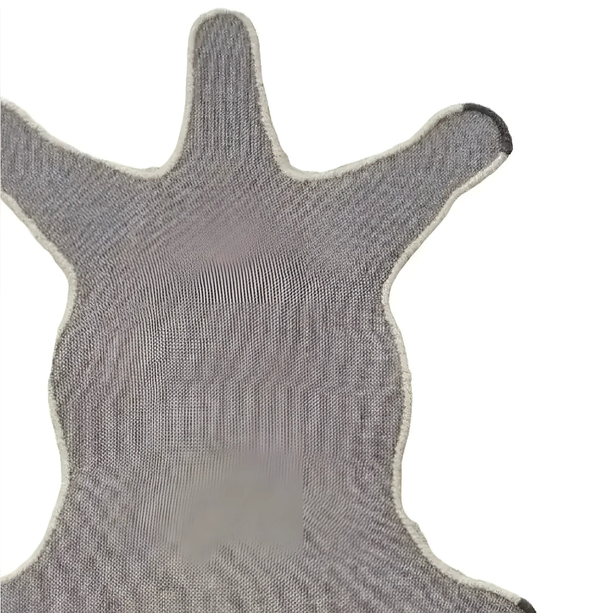 Close-up view of a hand-tufted wool area rug with a unique shape, perfect for large living room spaces. This elegant and durable rug is ideal for adding warmth and style to any living room decor.