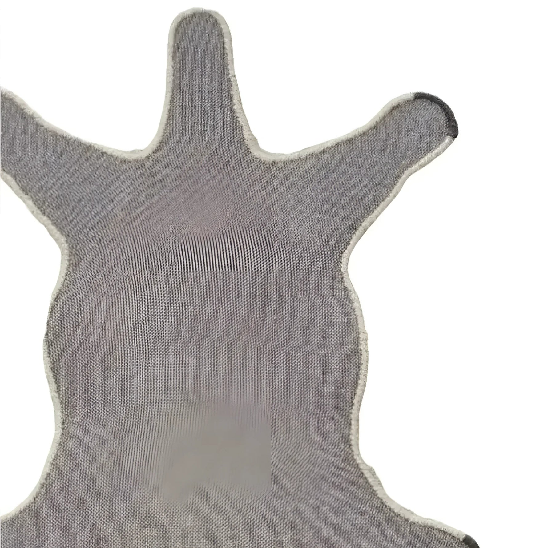 Close-up view of a hand-tufted wool area rug with a unique shape, perfect for large living room spaces. This elegant and durable rug is ideal for adding warmth and style to any living room decor.