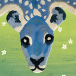 For the Love of Deer Hand Tufted Wool Rug - Dark Blue