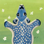 For the Love of Deer Hand Tufted Wool Rug - Dark Blue