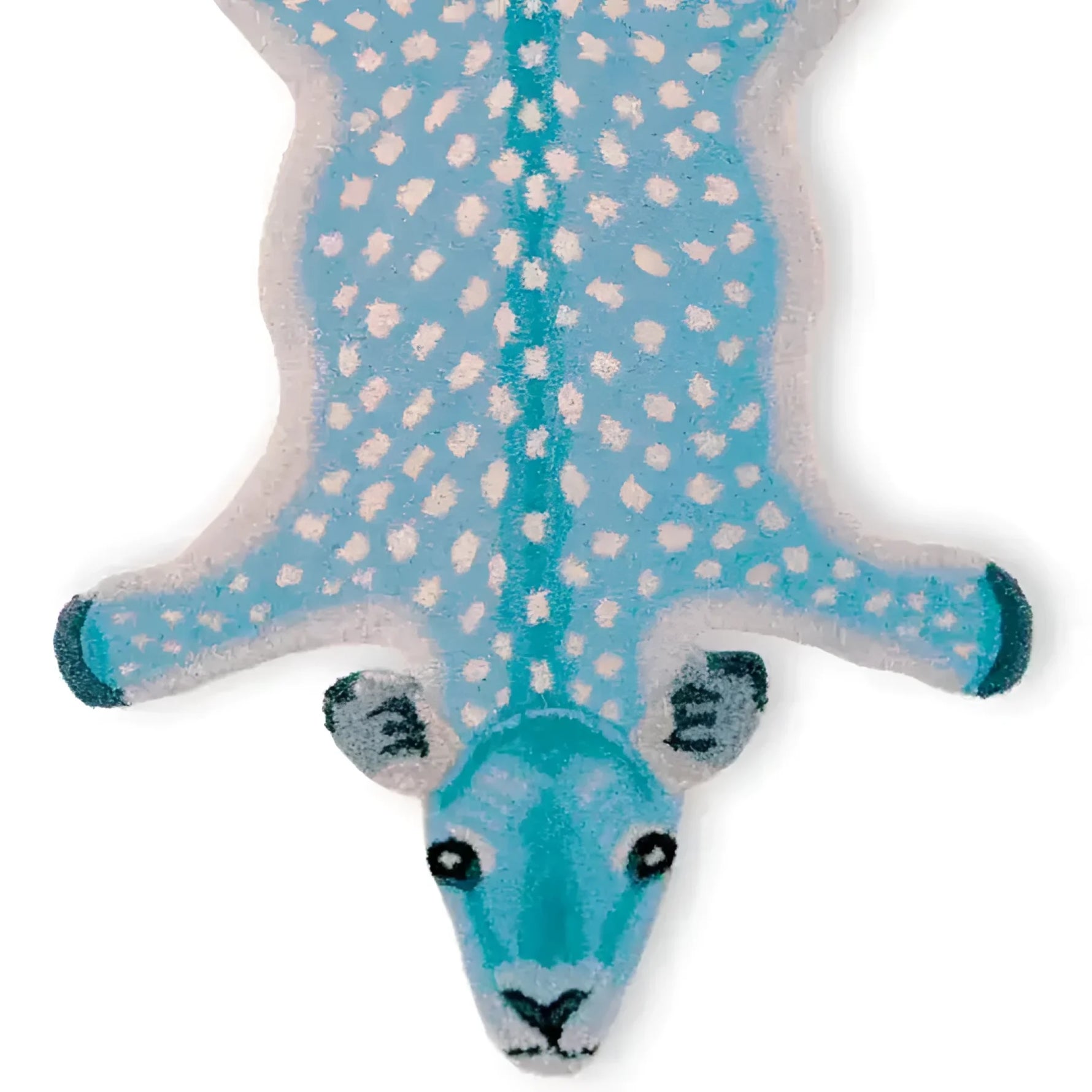 For the Love of Deer Hand Tufted Wool Rug - Light Blue