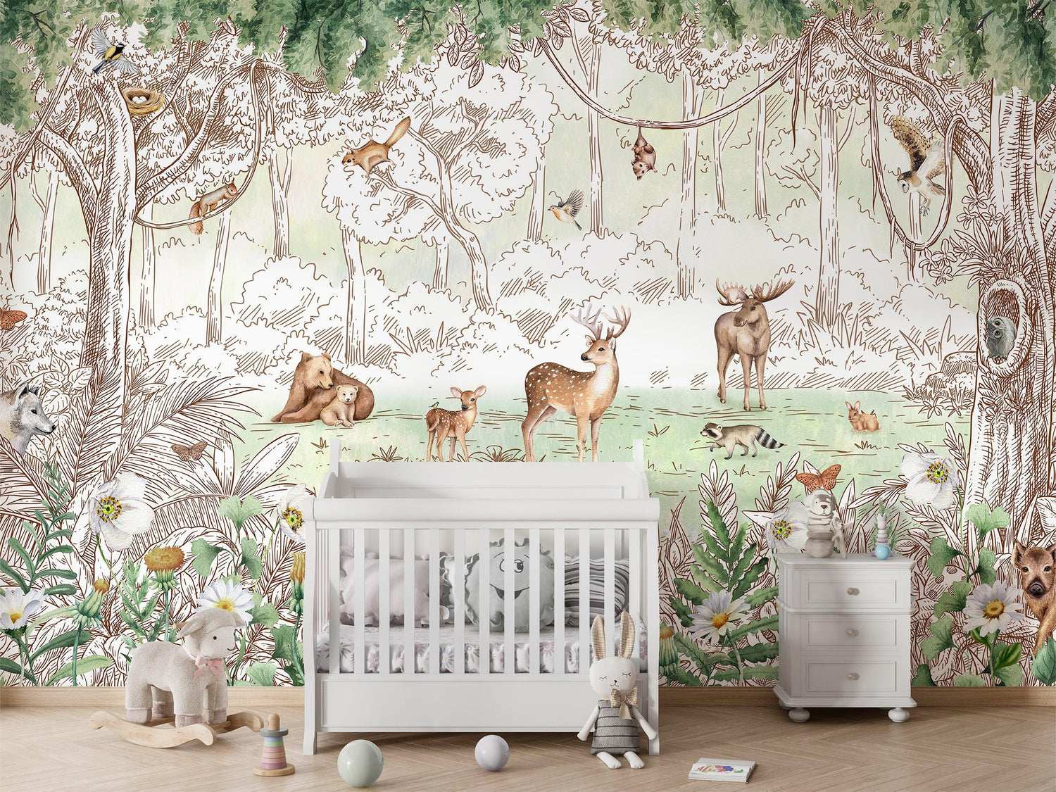 Forest Friend Spring Wallpaper Mural