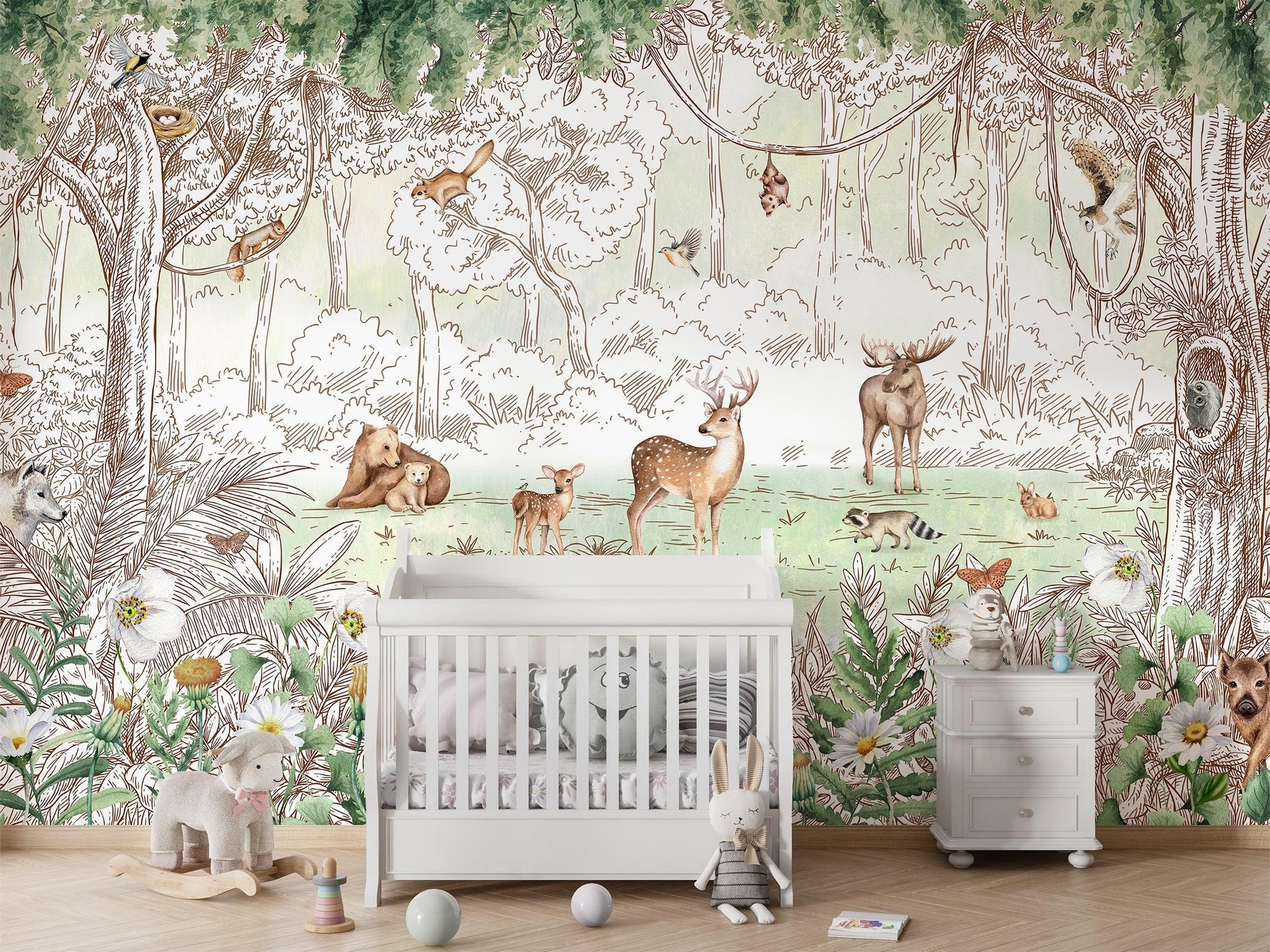 Forest Friend Spring Wallpaper Mural