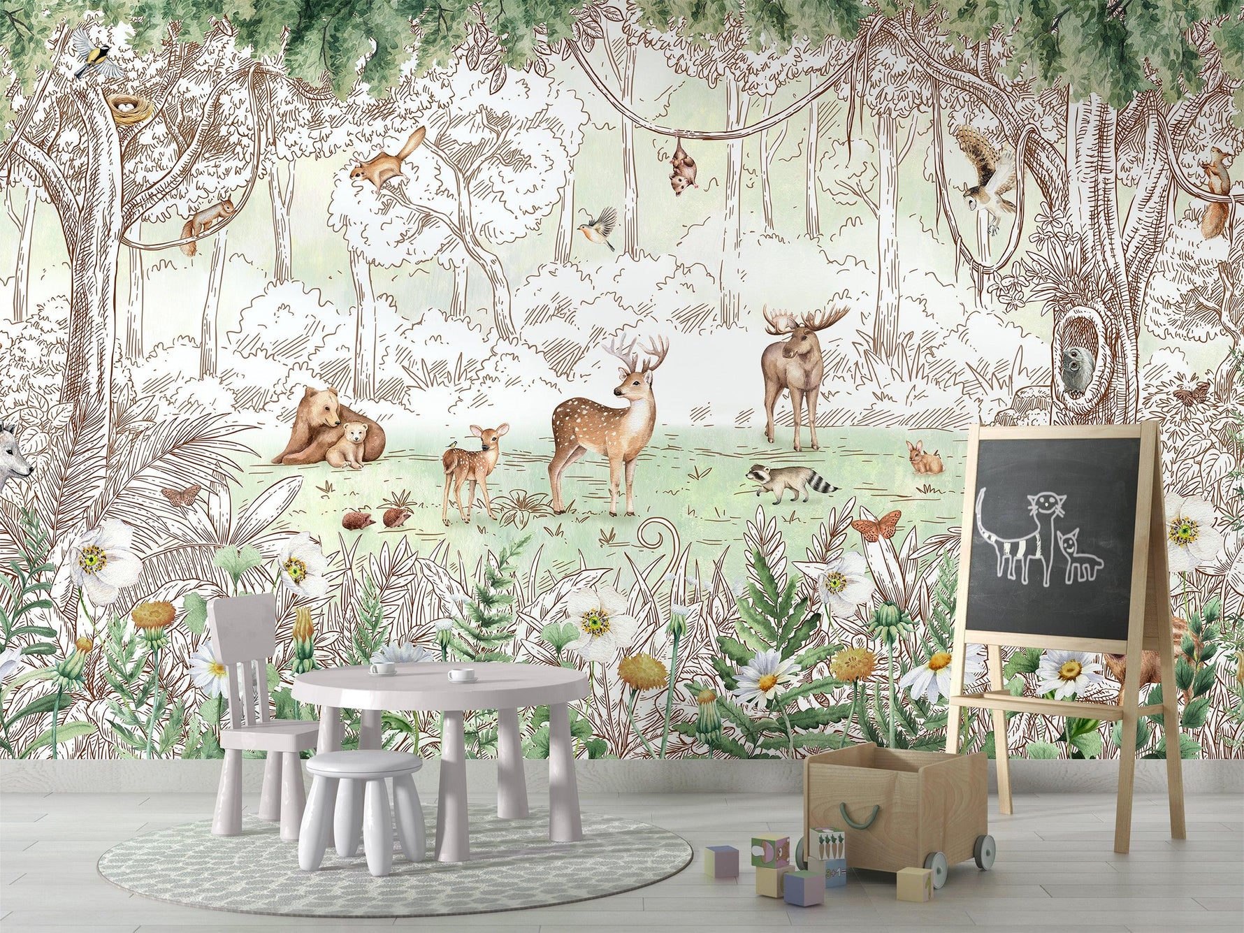 Forest Friend Spring Wallpaper Mural