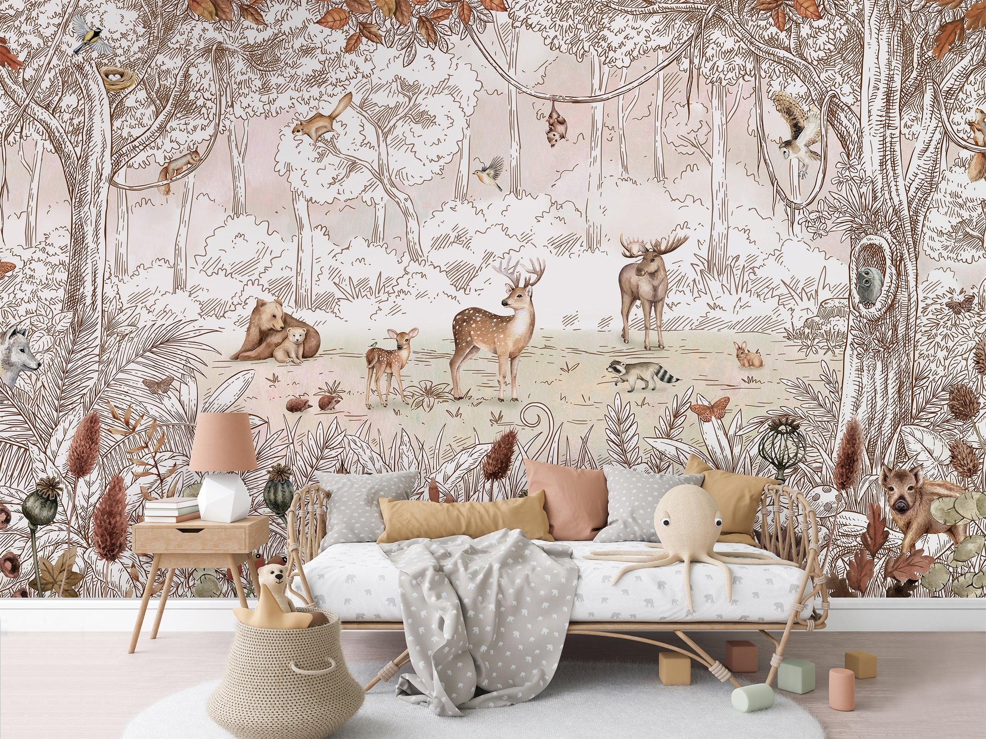 Forest Friend Wallpaper Mural - MAIA HOMES