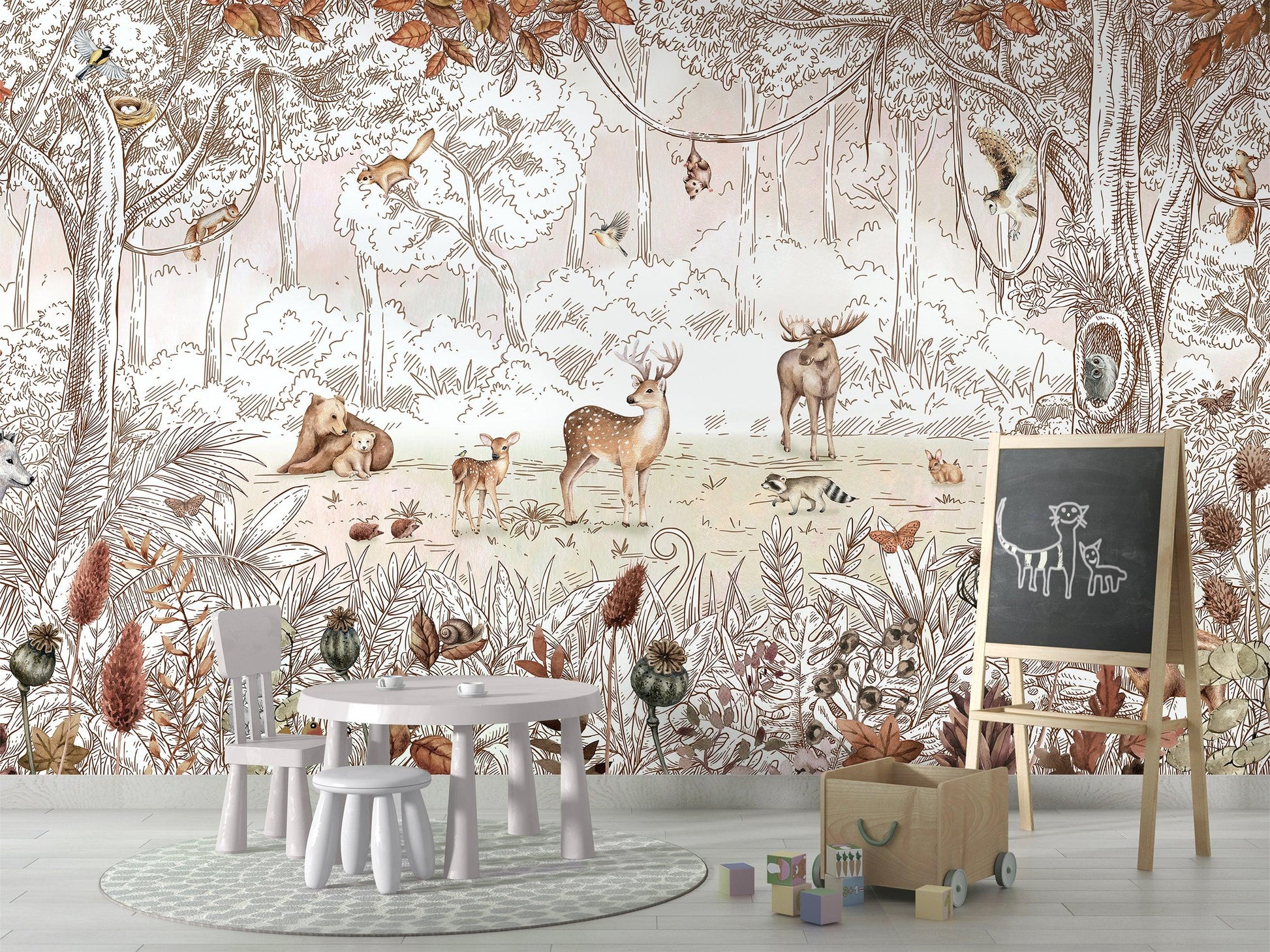 Forest Friend Wallpaper Mural - MAIA HOMES