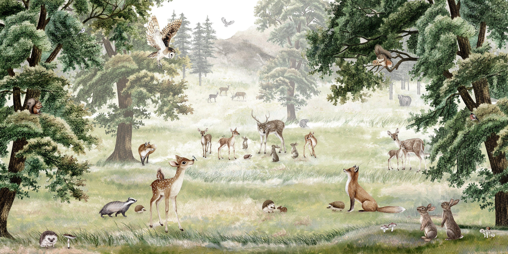 Forest Fun Wallpaper Mural