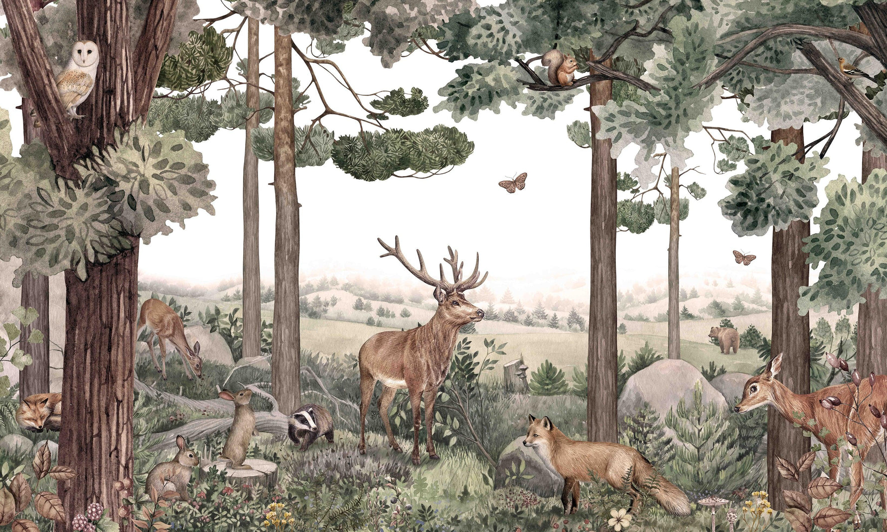 Forest Jive Wallpaper Mural