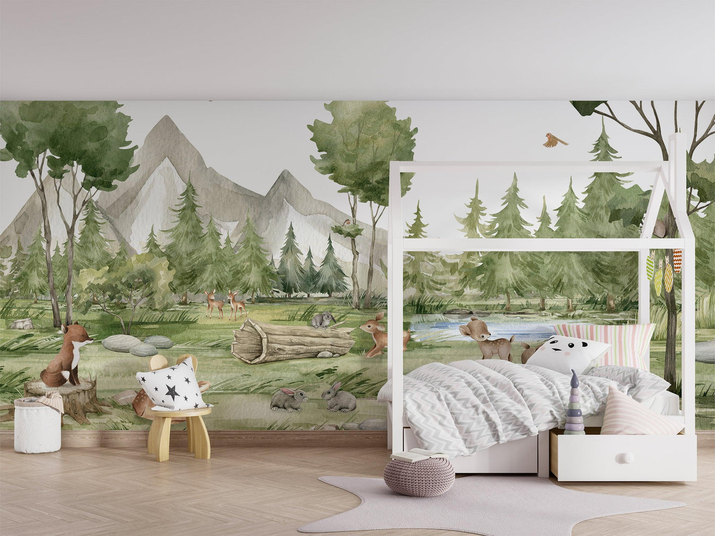 Forest Joy Wallpaper Mural - MAIA HOMES