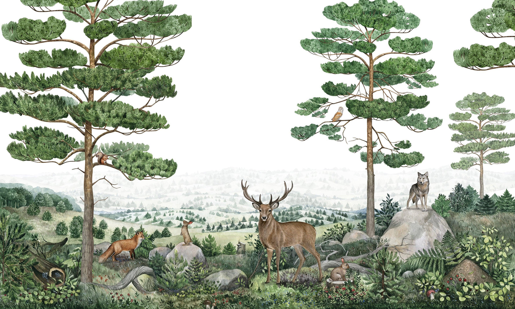 Forest Vista Wallpaper Mural