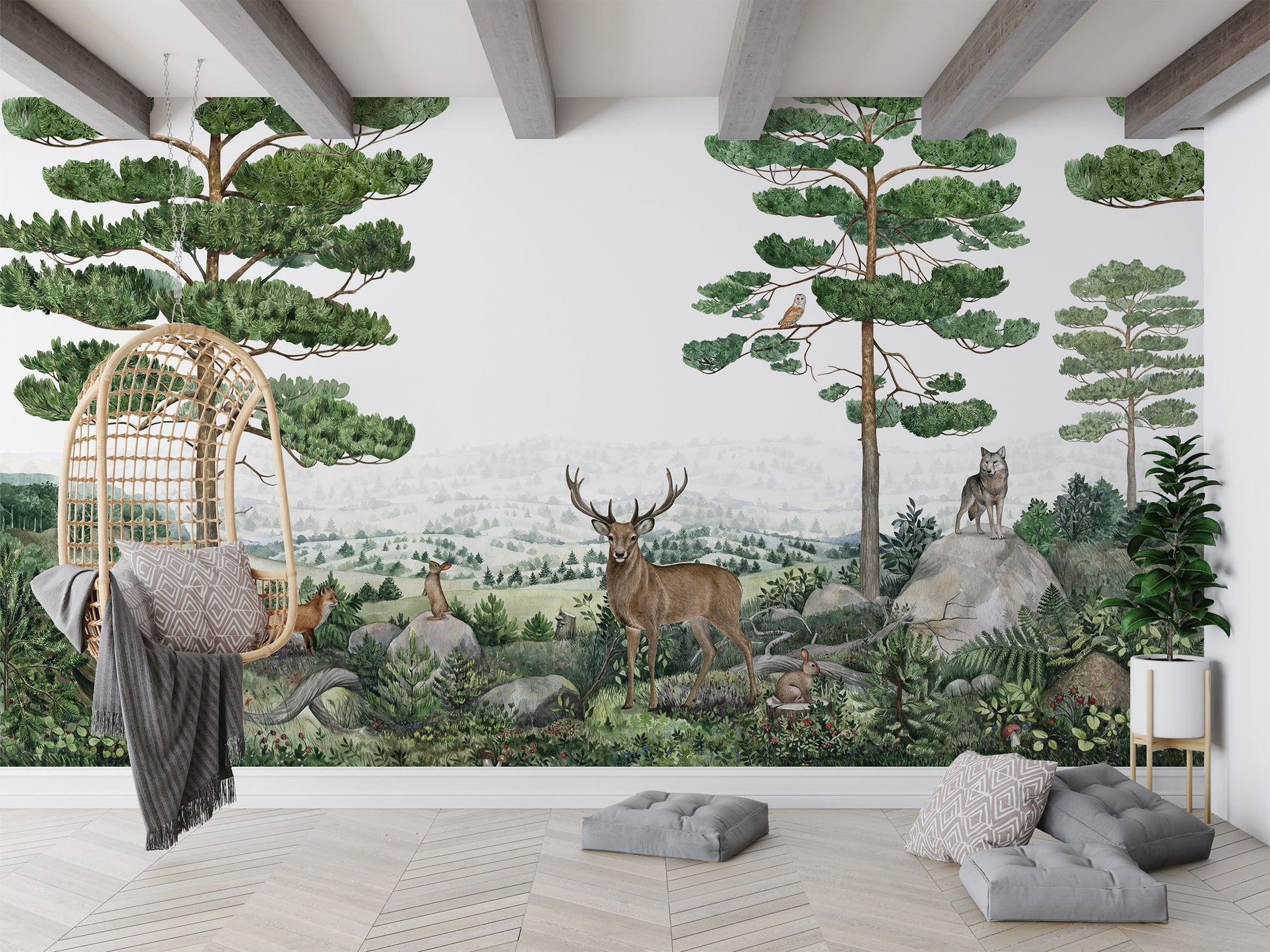 Forest Vista Wallpaper Mural - MAIA HOMES