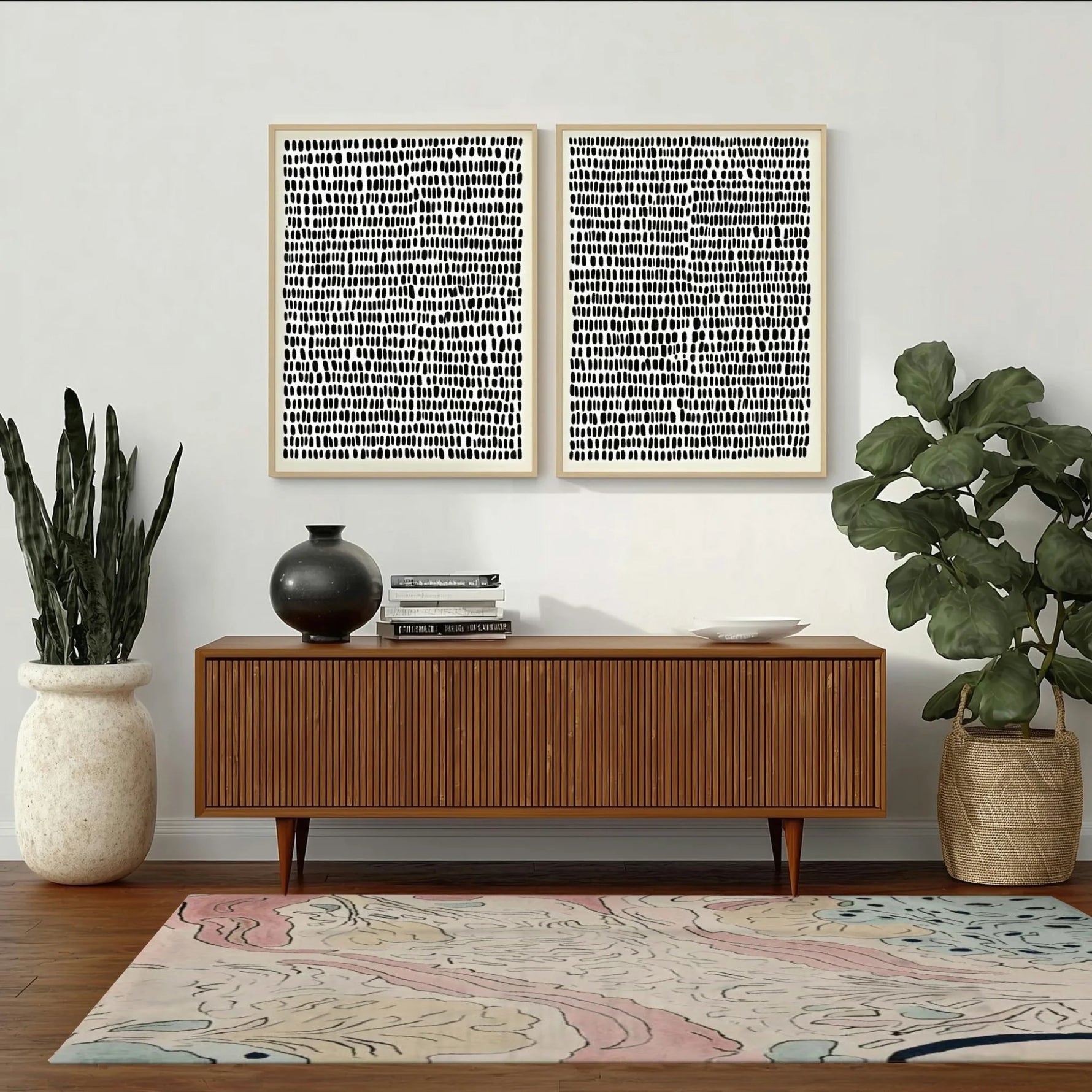 Fossil Bloom Field Hand Tufted Rug