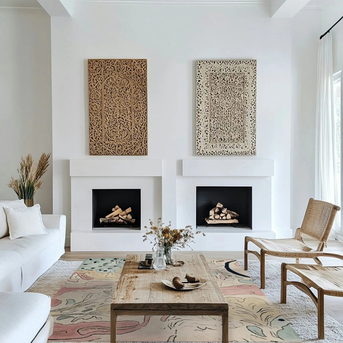 Fossil Bloom Field Hand Tufted Rug