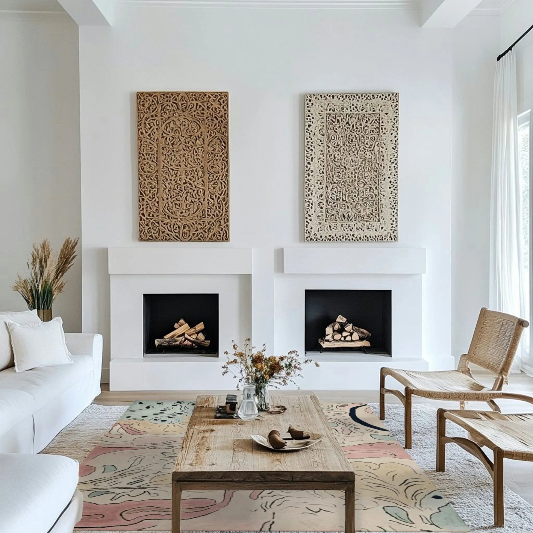 Fossil Bloom Field Hand Tufted Rug