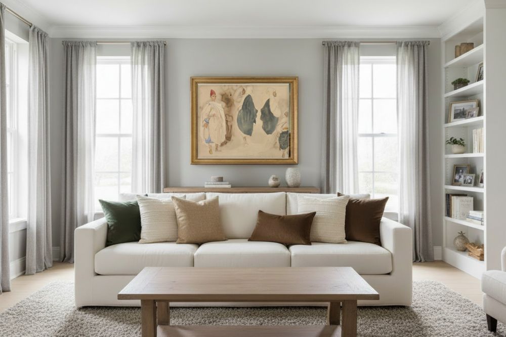 Framed room mockup - gold