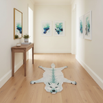 Fox Shaped Accent Hand Tufted Wool Rug