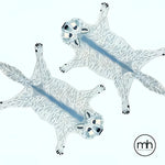 Charming fox-shaped accent area rug made from hand-tufted wool, perfect for adding a playful touch to your dining room or living room. This unique dining table rug showcases intricate detailing that resembles a fox, making it a stylish choice for dining room carpets.