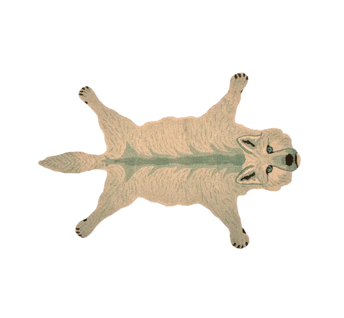 This charming fox-shaped area rug, crafted from tufted wool, brings a playful touch to any living room. With its intricate design and vintage appeal, it's one of those large area rugs perfect for adding warmth and character to your space. Ideal for those looking for large living room rugs that combine whimsy with elegance.