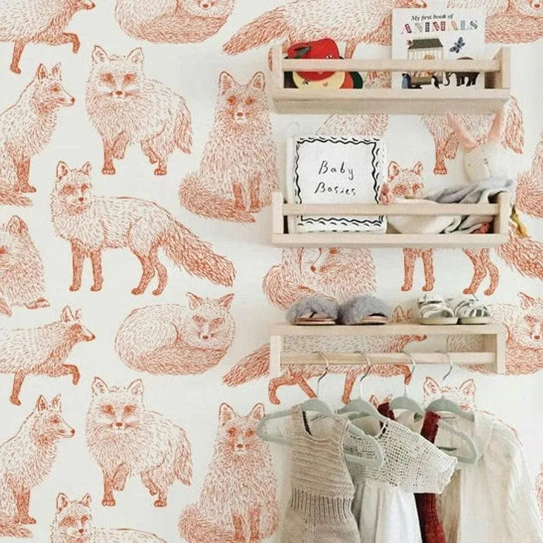 Fox Woodland Nursery Wallpaper