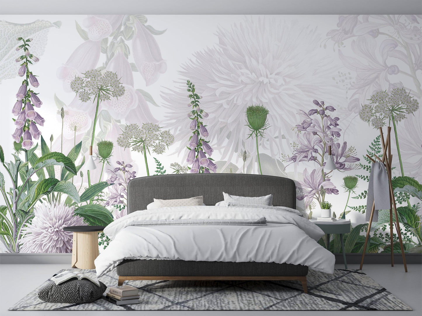 Foxglove Flowers Wallpaper Mural - MAIA HOMES