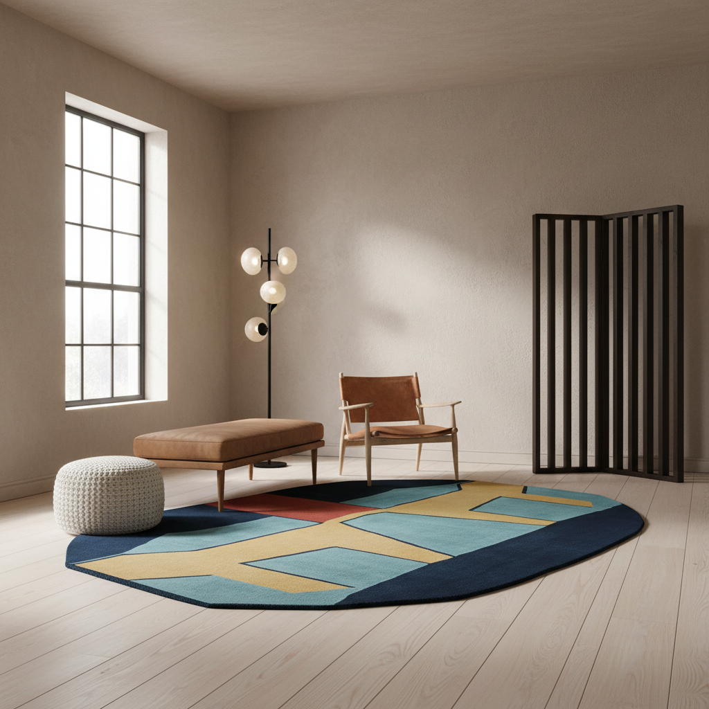 Fractured Path Echo Hand Tufted Rug