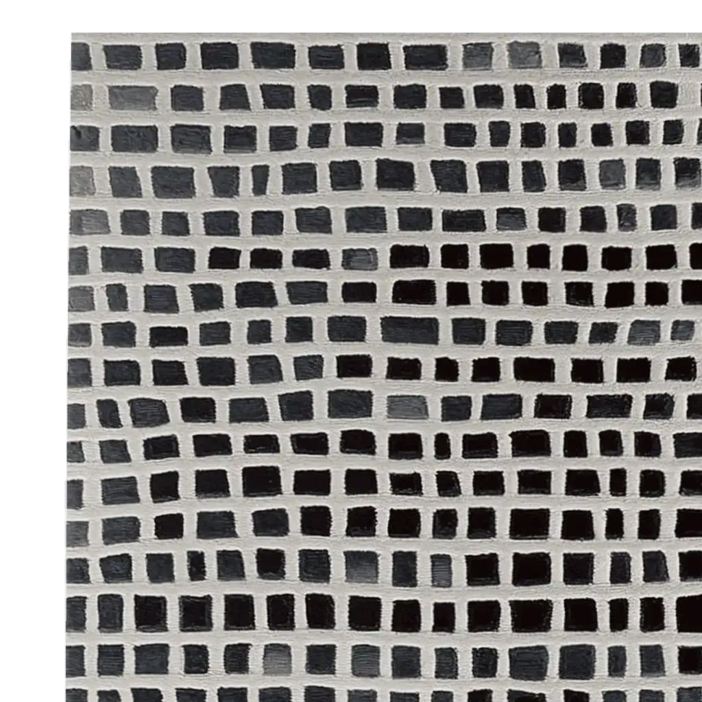 Top view of the Fragments of Form Hand Tufted Area Rug, showcasing a contemporary abstract pattern in monochrome shades. Perfect as a wool rug for living rooms, this stylish piece is sized 8x10, ideal for adding elegance and texture to any space.