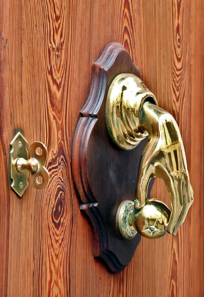 Brass Hand Shaped Door Handle
