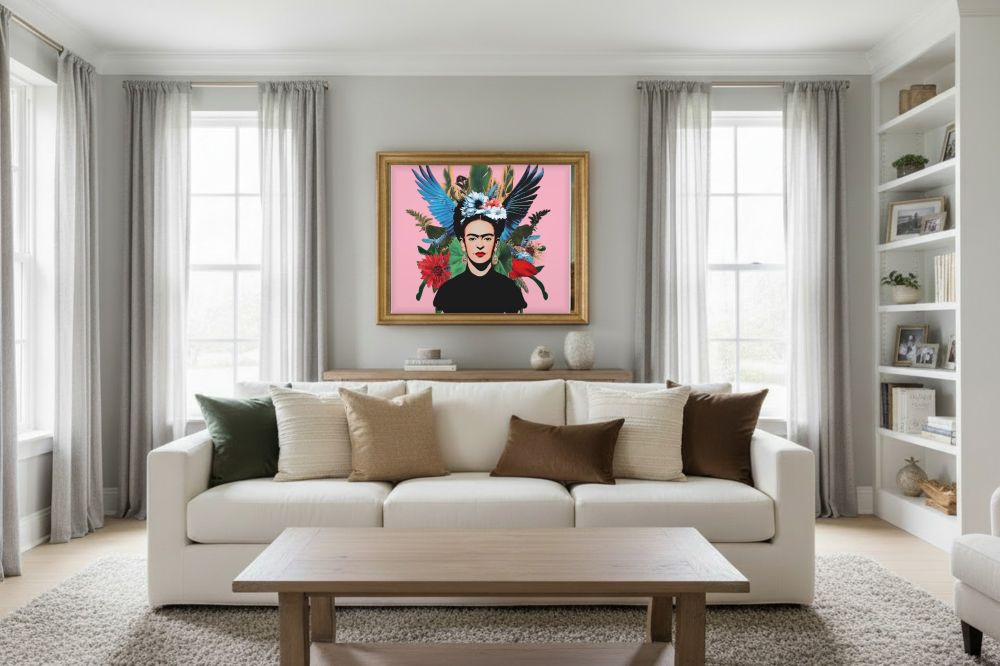 Framed room mockup - gold
